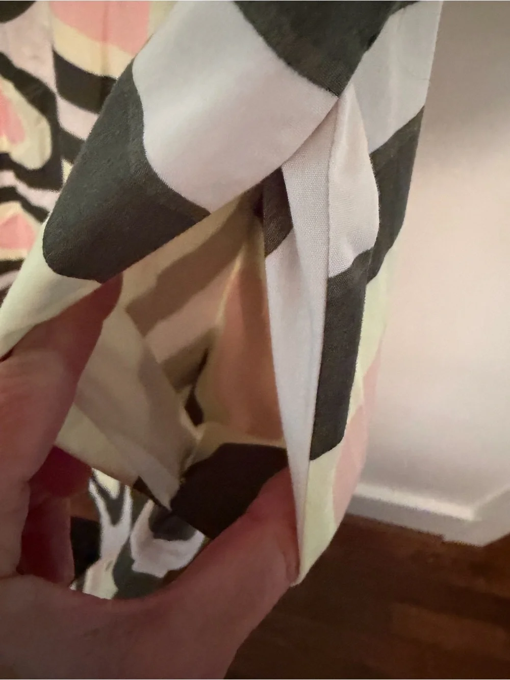 Marimekko Cream Midi Dress with Green Circle Motif - Picture 5 of 8